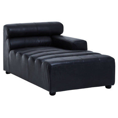 King Right Arm Leather Modular Chaise