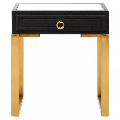 Cardoba 1 Drawer Faux Shagreen Side Table