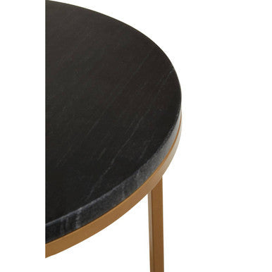 Varana Nest Of Three Black Marble Top Tables