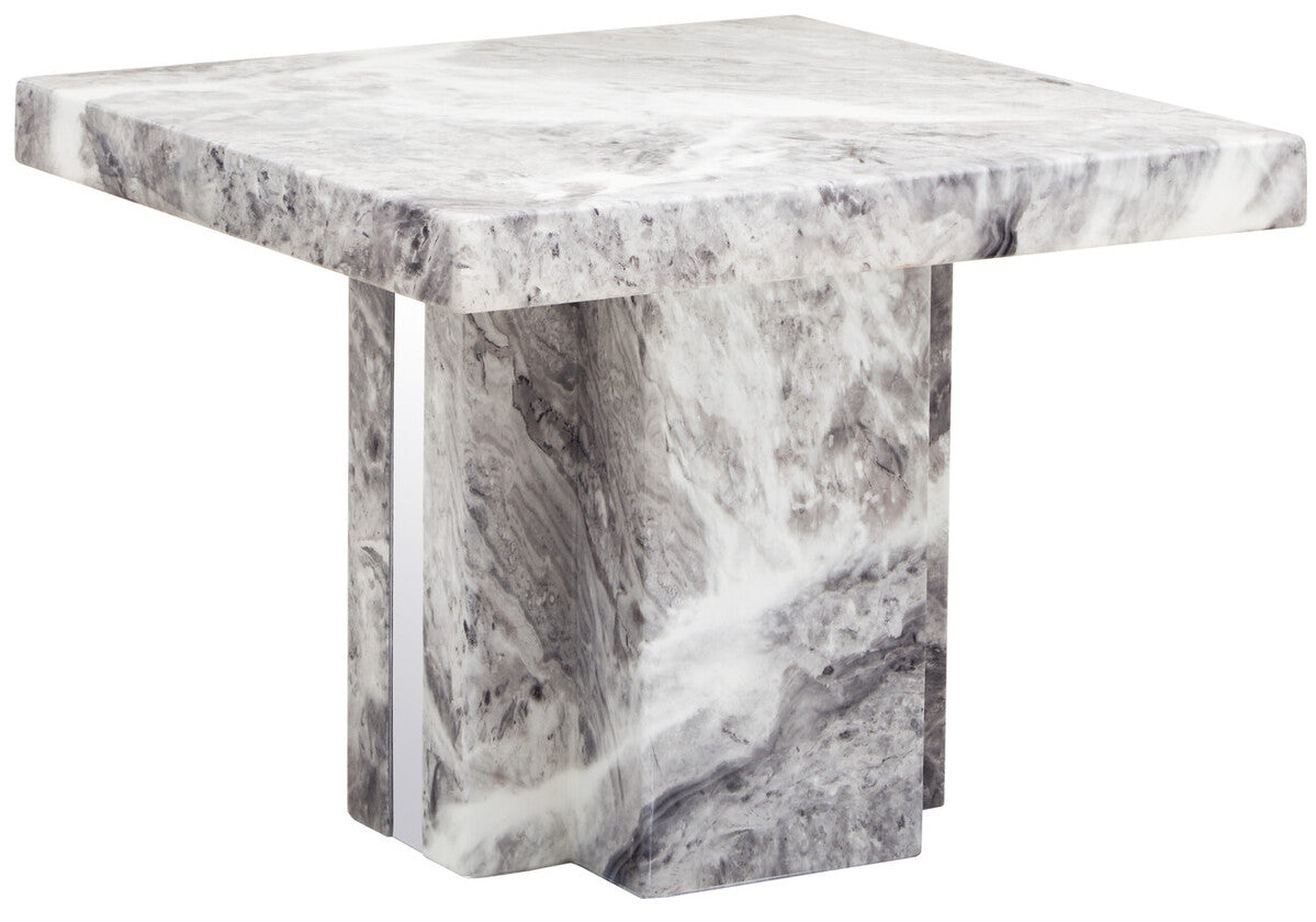 Saronno Grey Marble Side Table