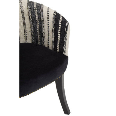 Cefena Black and White Chair