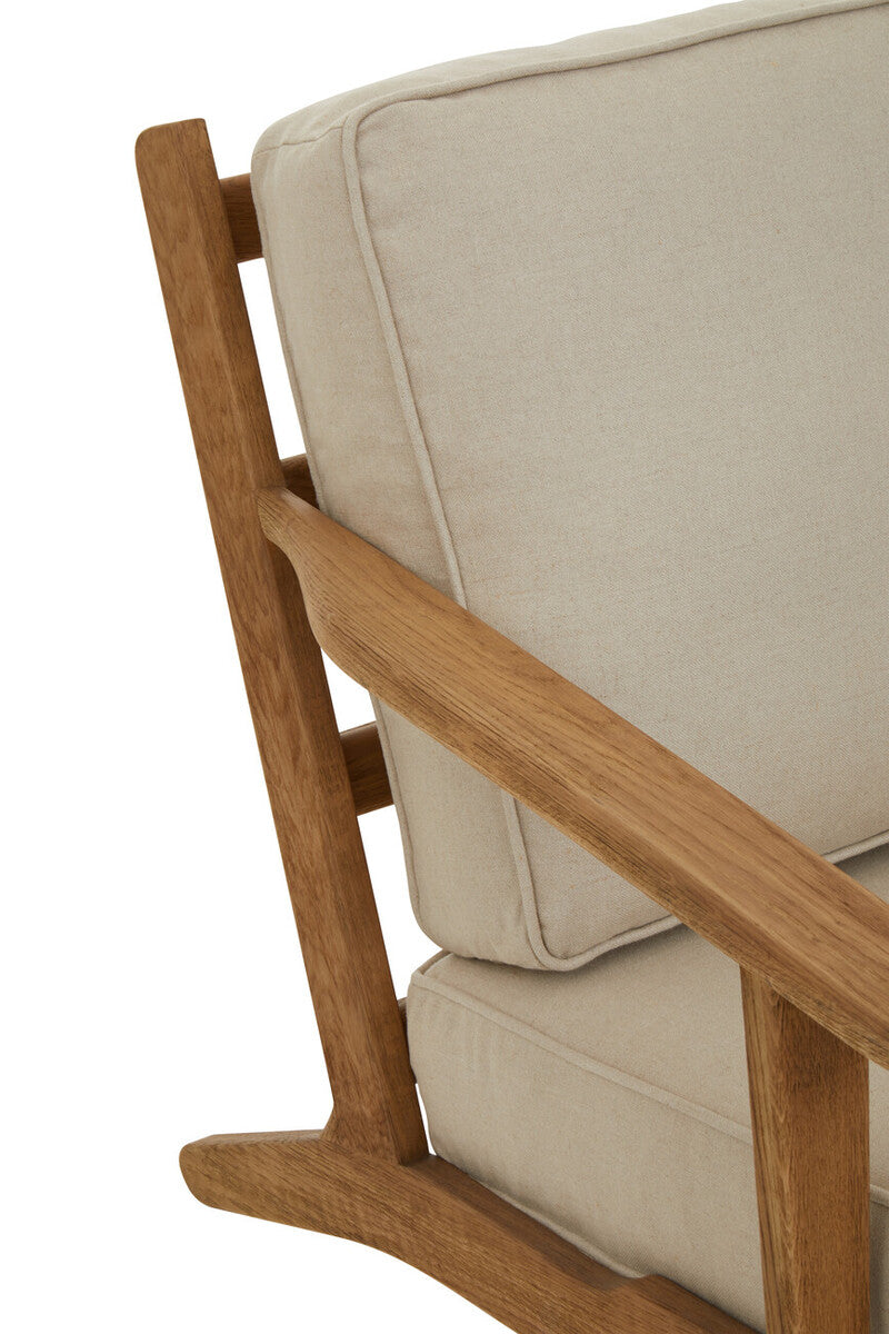 Hector Natural Linen and Oak Armchair