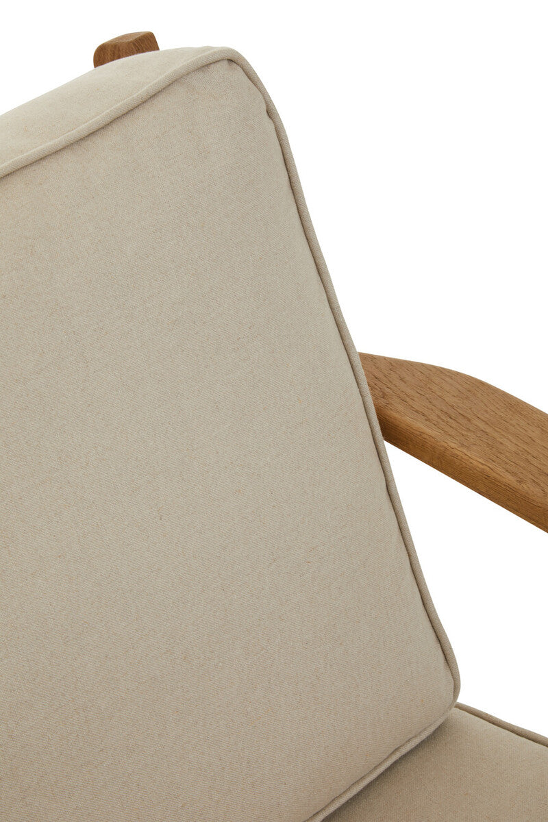 Hector Natural Linen and Oak Armchair