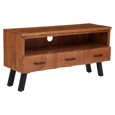 Nashik Three Drawer Acacia Wood Media Unit