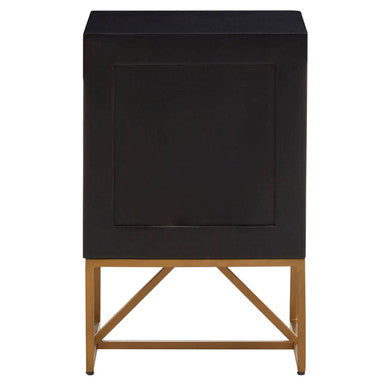 Kochi Black Side Table with 3 Drawers