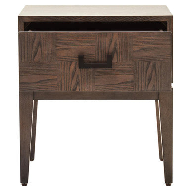 Dimaro One Drawer Antique Grey Side Table