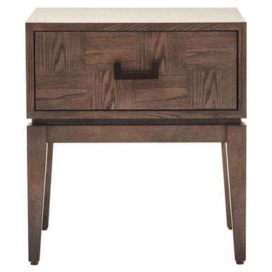 Dimaro One Drawer Antique Grey Side Table