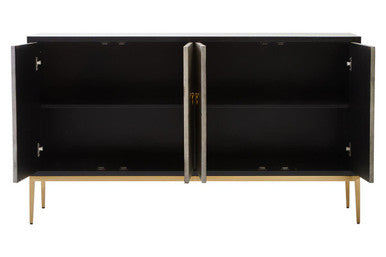 Deruta Grey Shagreen Effect Sideboard