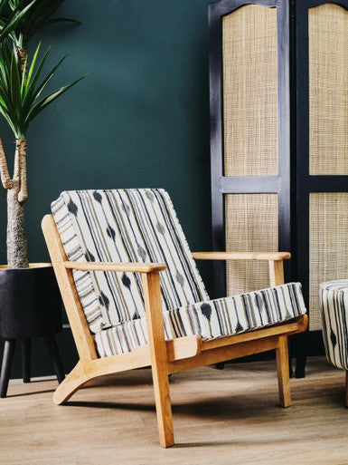 Cefena Armchair With Angular Arms