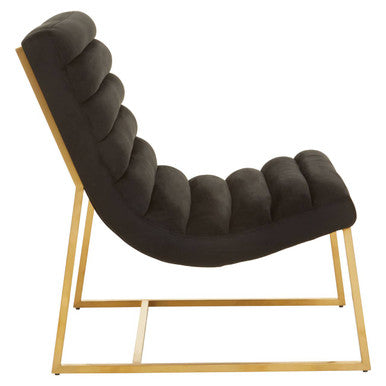 Vogue Black and Gold Lounge Chair