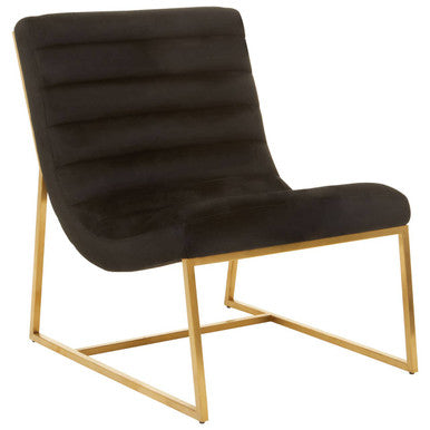 Vogue Black and Gold Lounge Chair