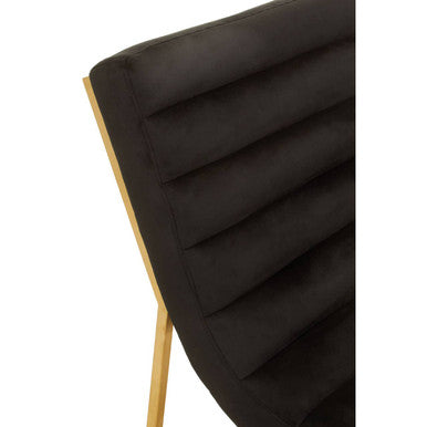 Vogue Black and Gold Lounge Chair