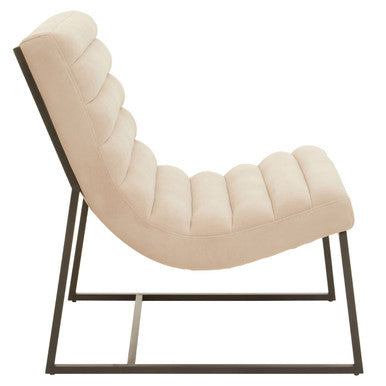 Vogue Ivory Velvet  Lounge Chair
