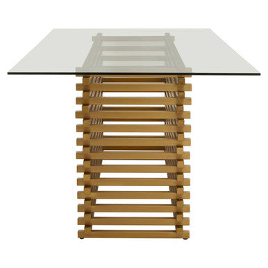 Vogue Matte Gold Dining Table.