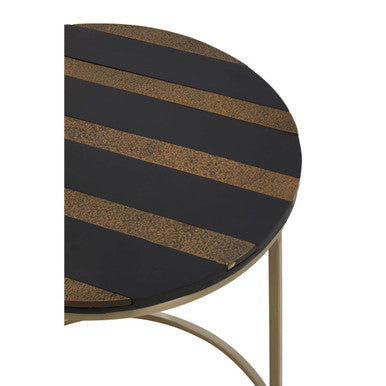 Aris Black And Gold Side Table
