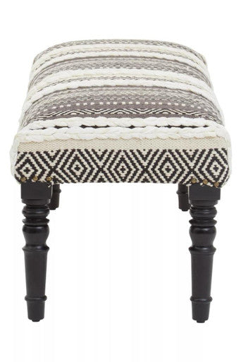 Cefena Grey And White Bench