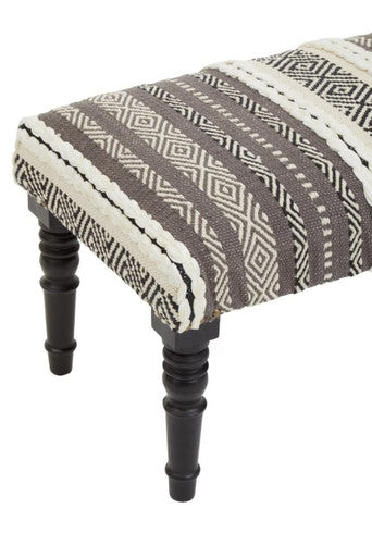 Cefena Grey And White Bench