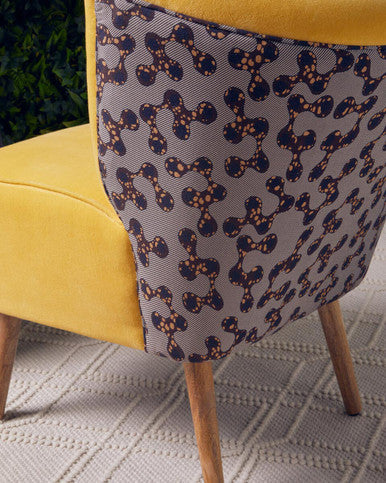 Cefena Yellow Print Chair