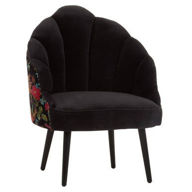 Cefena Peacock Design Scalloped Chair