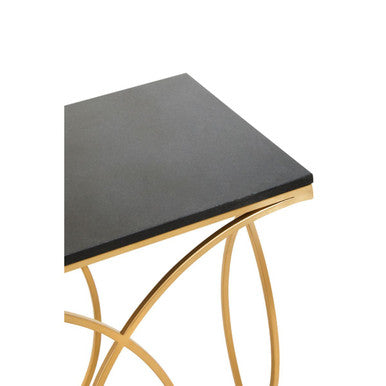 Kia Black and Gold Console Table
