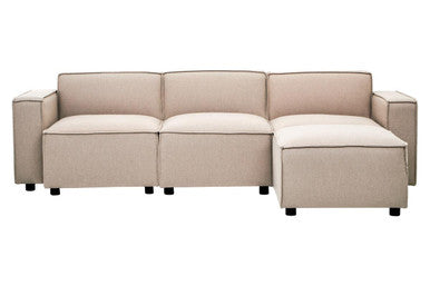 Toulouse Natural Fabric Right Arm Sofa