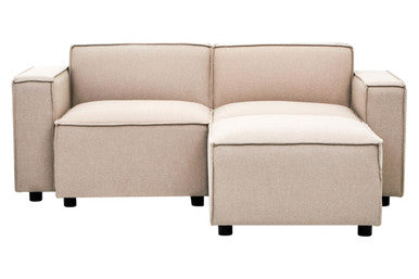 Toulouse Natural Fabric Sofa Ottoman