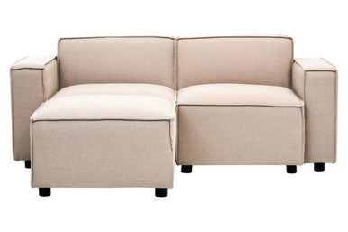 Toulouse Natural Fabric Sofa Ottoman
