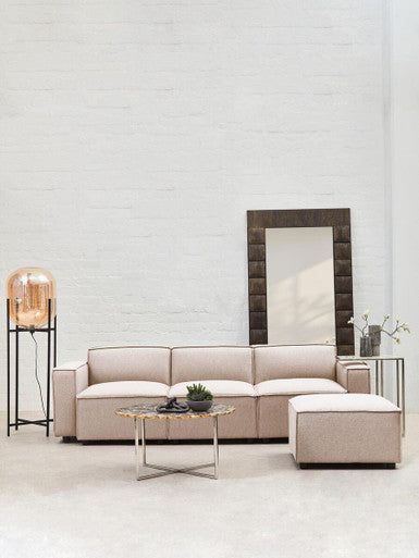 Toulouse Natural Fabric Sofa Ottoman