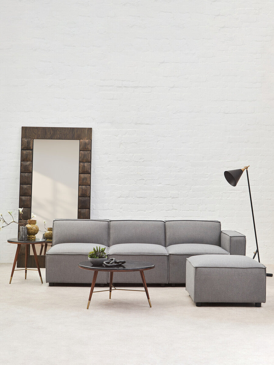 Toulouse Grey Fabric Left Arm Sofa