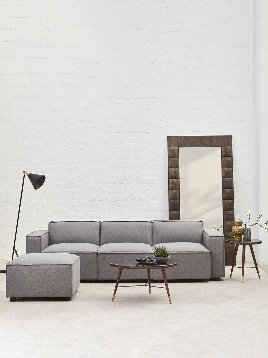 Toulouse Grey Fabric Armless Sofa
