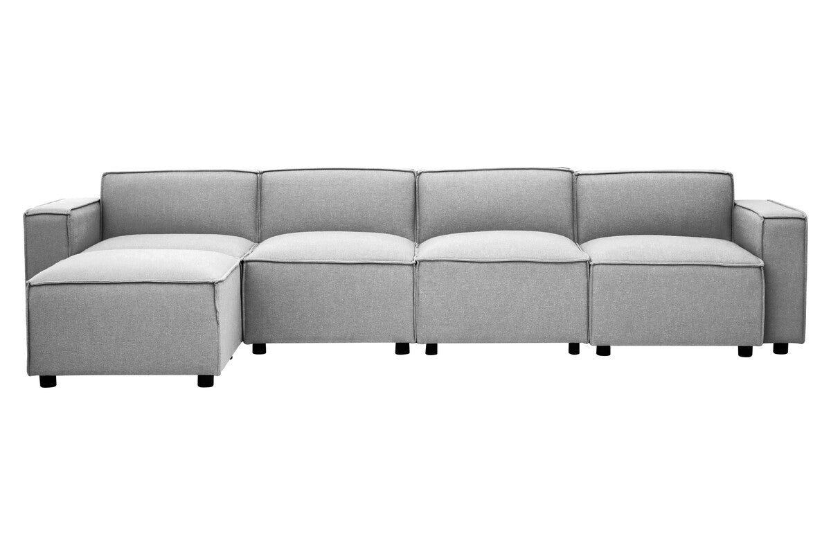 Toulouse Grey Fabric Right Arm Sofa
