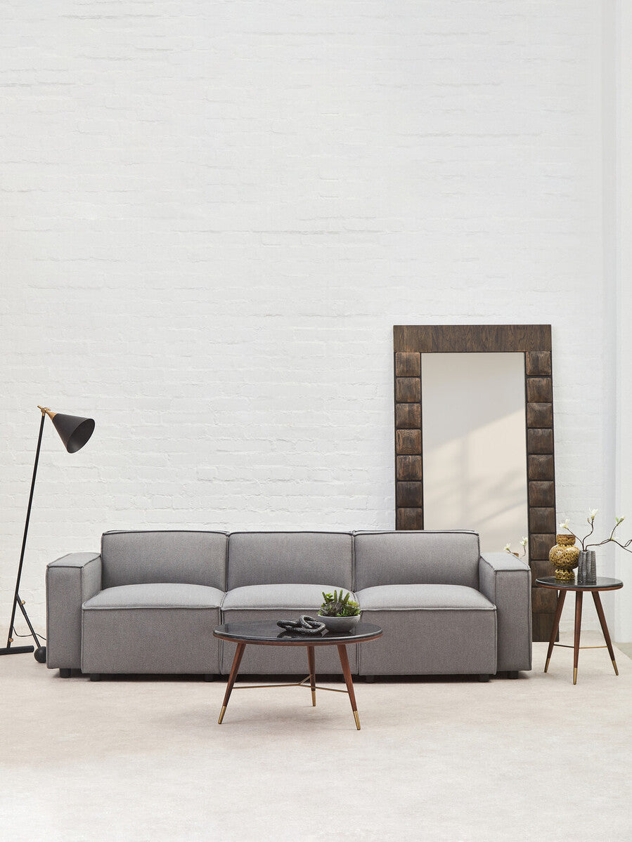 Toulouse Grey Fabric Right Arm Sofa