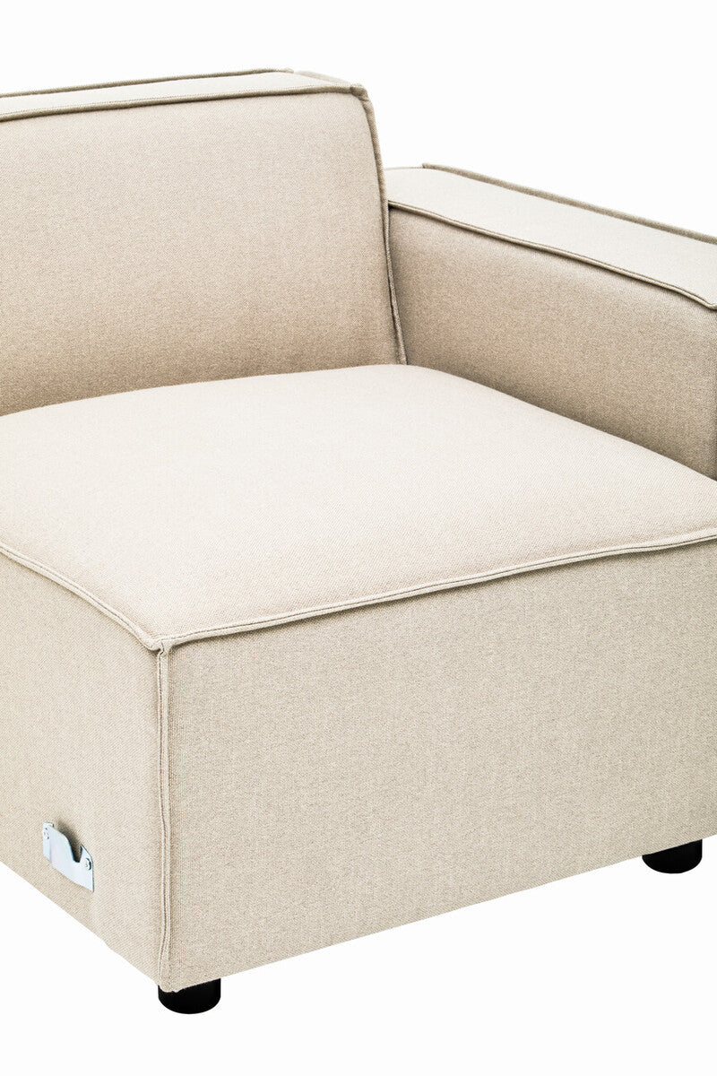 Toulouse Cream Fabric Left Arm Sofa
