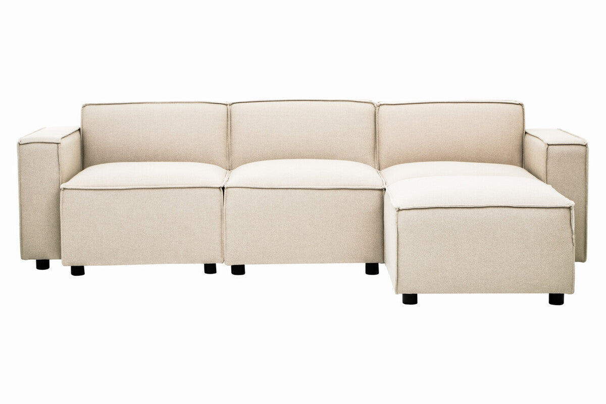 Toulouse Cream Fabric Right Arm Sofa