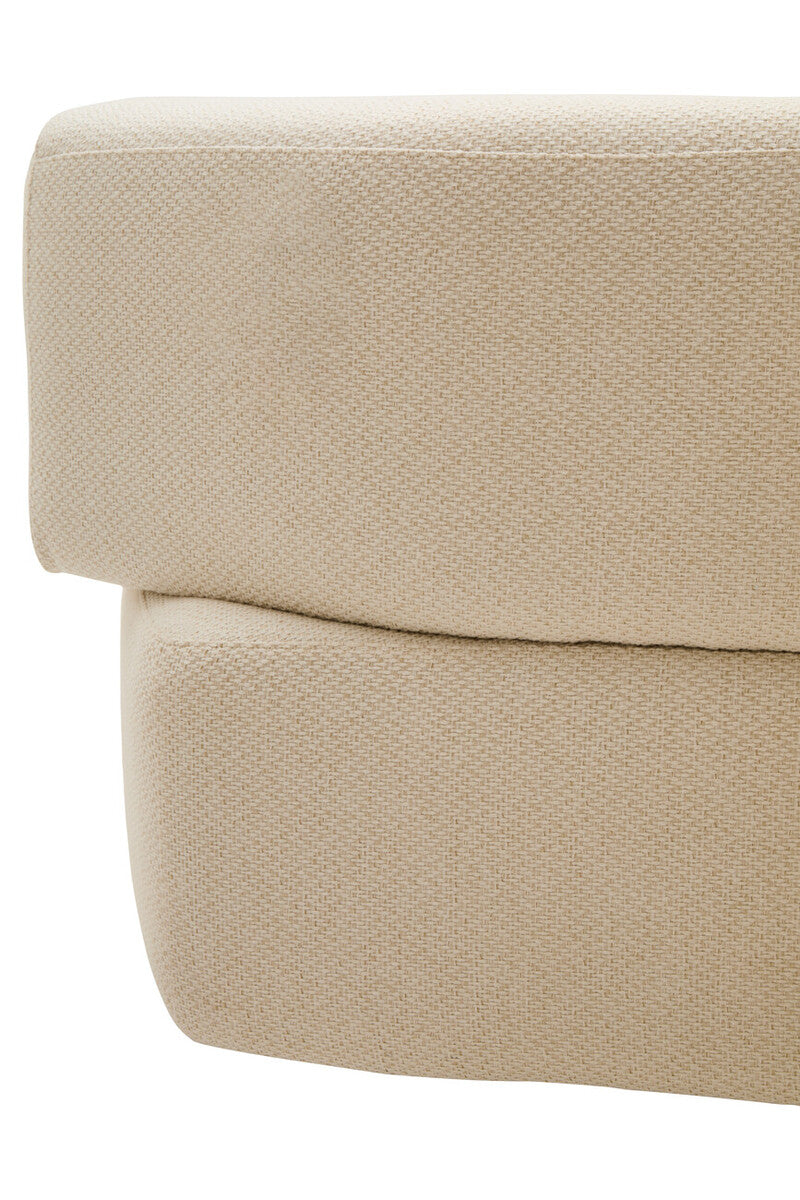 Ozzano Cream Linen Fabric 3 Seater Sofa