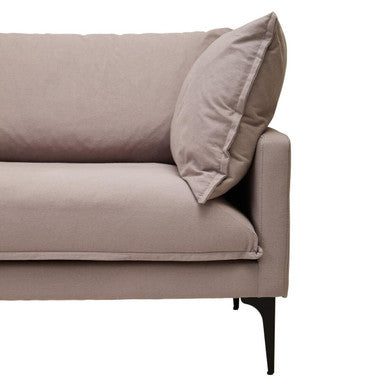 Troyes Grey Three Seat Left Chaise Sofa