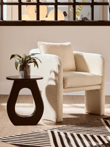 Walsa Black Finish Mango Wood Accent Table