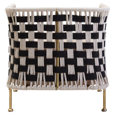 Satna Jute Black And White Design Chair