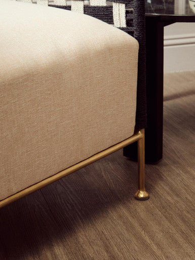 Satna Jute Black And White Design Chair