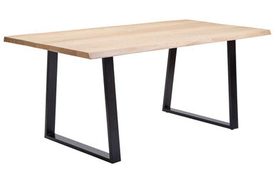Persolo Mango Wood Live Edge Black Iron Frame Dining Table