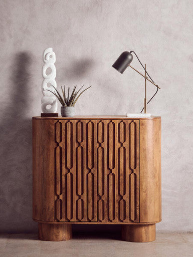 Torcino Two Door Brown Mango Wood Cabinet