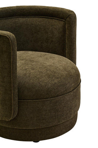 Drake Chenille Effect Curve Forrest Green Chair
