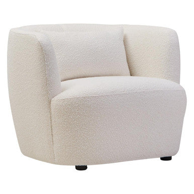 Bruge Textured Cream Curved Chair