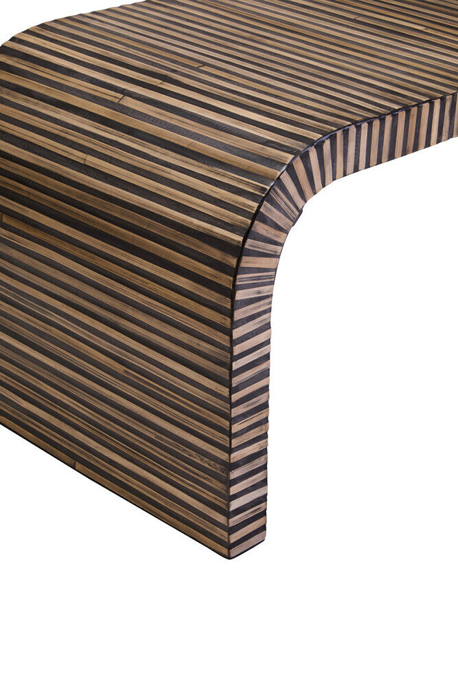 Bambusa Bamboo Inlay Curved Coffee Table