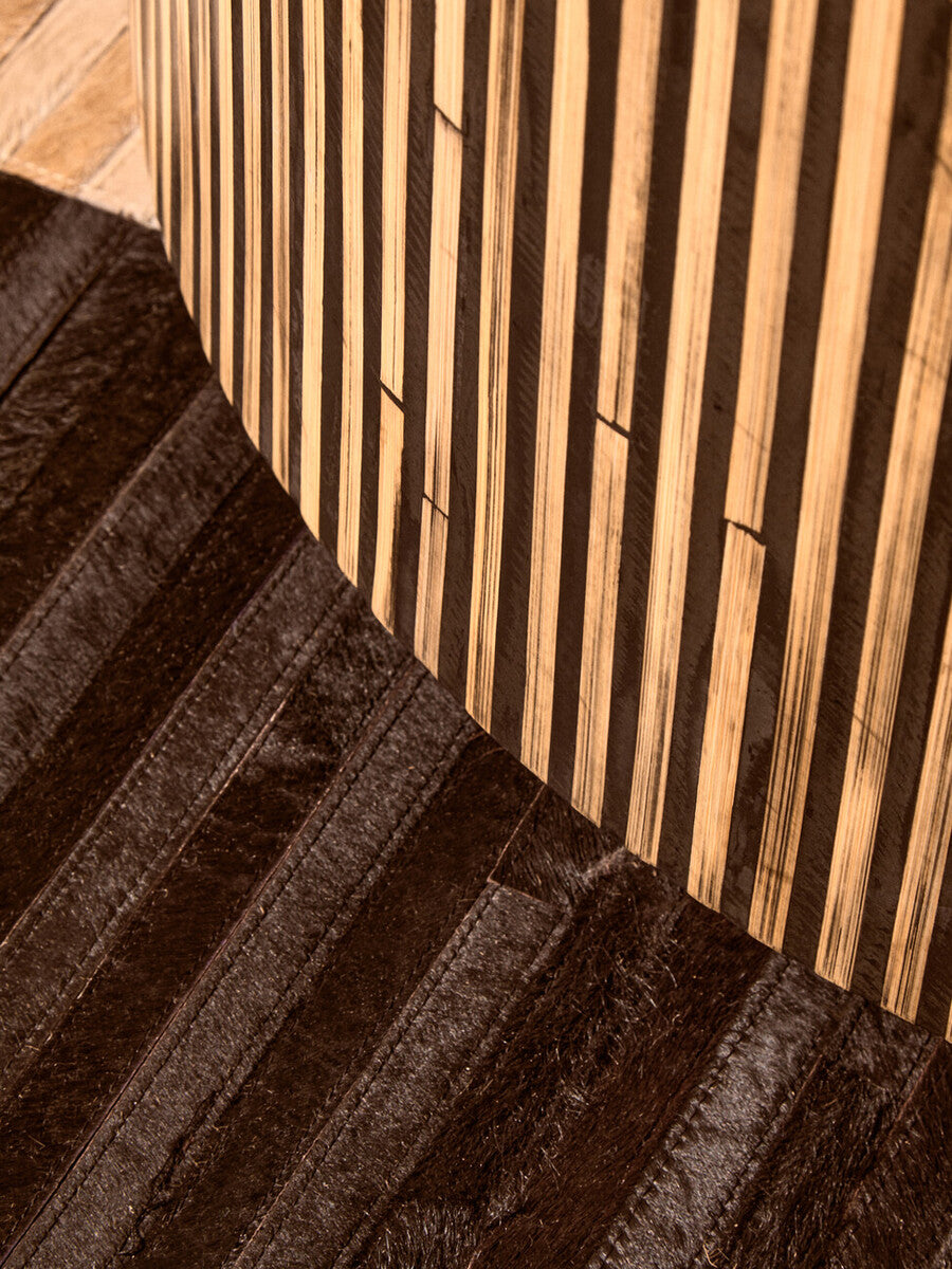 Bambusa Bamboo Inlay Round Coffee Table