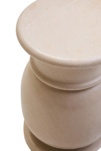 Zoro Cream Marble Stool