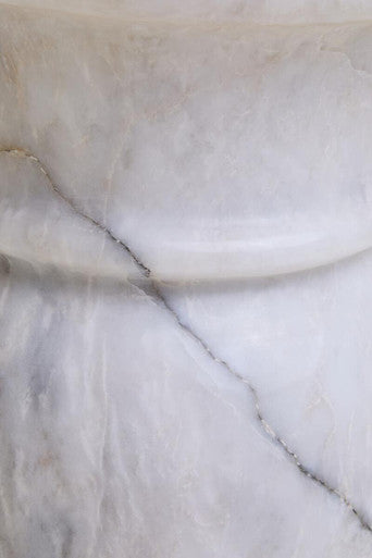 Zoro White Marble Stool