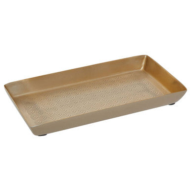 Allegra Etched Metallic Bathroom Tray