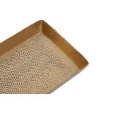 Allegra Etched Metallic Bathroom Tray
