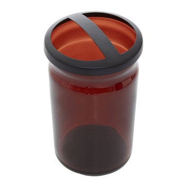 Allegra Kiara Brown Glass Toothbrush Holder